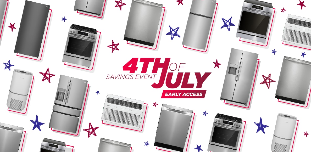 4th of July appliance sale banner