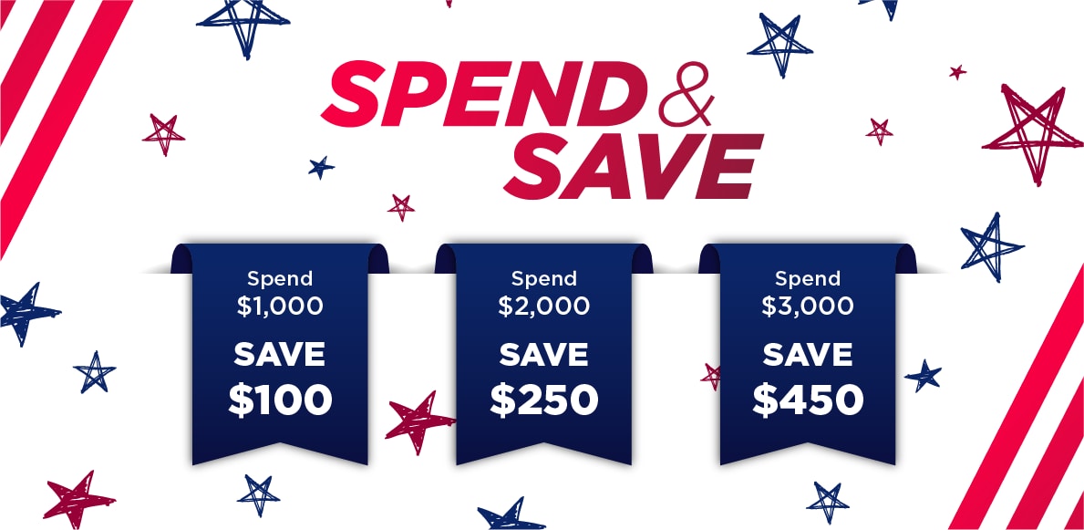 4th of July appliance sale banner