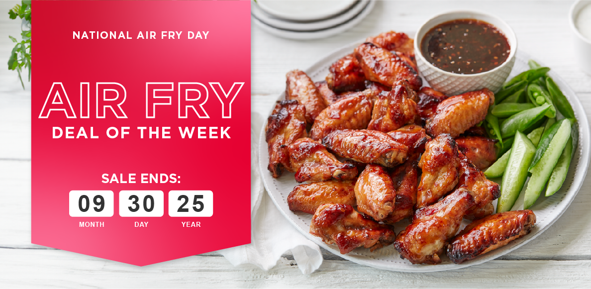 Air Fry Deal, nice wings on a plate