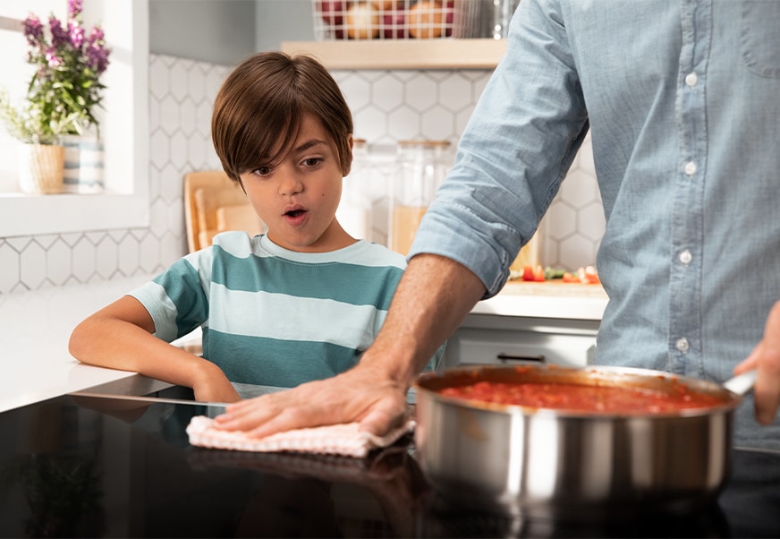 cleaning cooktop