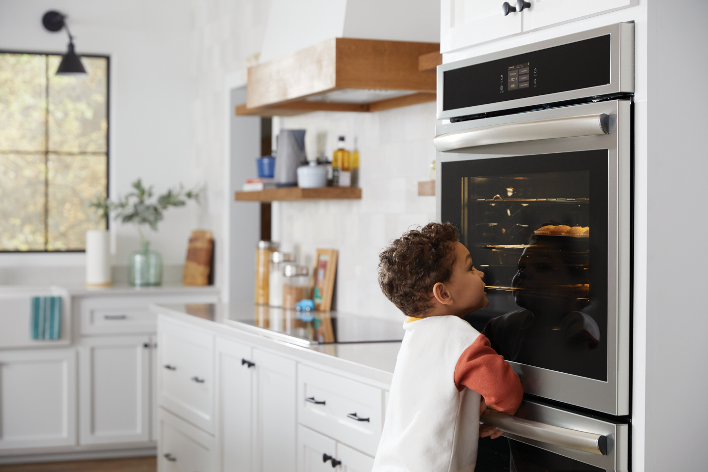 Kid Watching Wall Oven