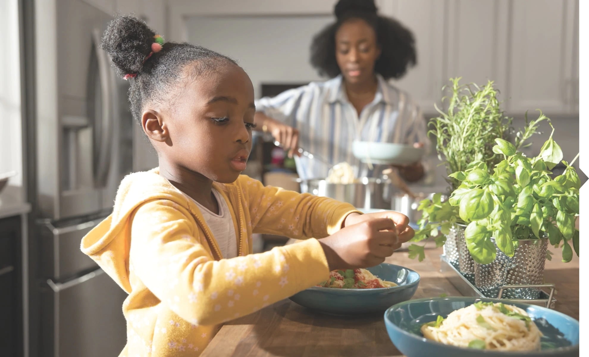 Mother and Daughter in Kitchen